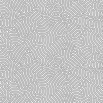 Organic background with rounded lines. Diffusion reaction seamless pattern 스톡 일러스트