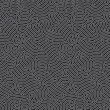 Organic background with rounded lines. Diffusion reaction seamless pattern 스톡 일러스트