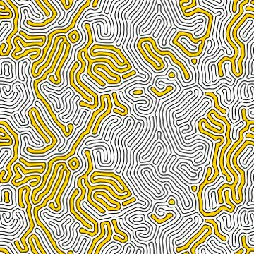 Organic background with rounded lines. Diffusion reaction seamless pattern Illustrazione stock