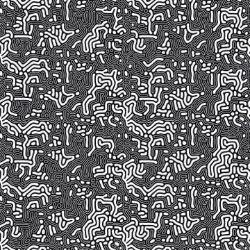 Organic background with rounded lines. Diffusion reaction seamless pattern Stock Illustration