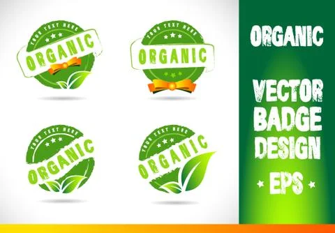 Organic badge Logo Vector Stock Illustration