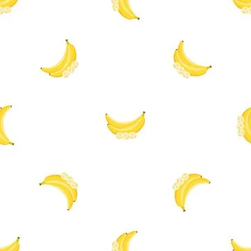 Organic banana pattern seamless vector Illustrazione stock