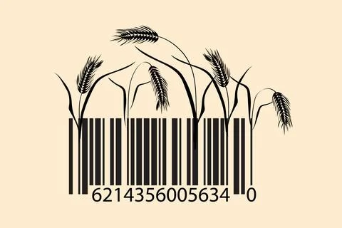 Organic barcode イラスト素材