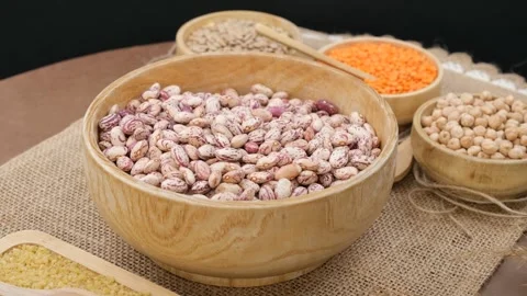 Organic beans rotate Stock Footage 261363693