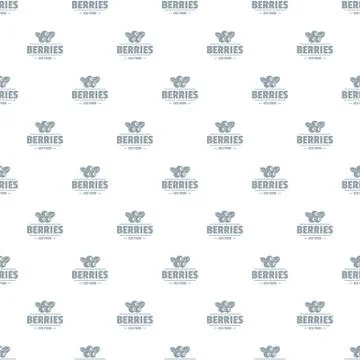 Organic berries pattern vector seamless Illustrazione stock