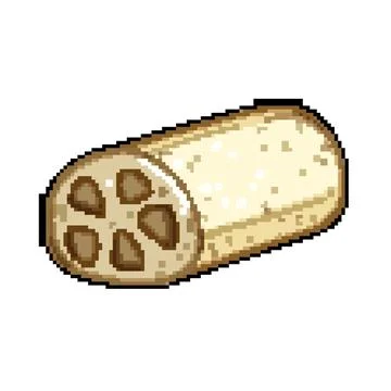 Organic biodegradable kitchen sponge pixel art vector illustration Stock Illustration