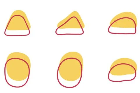 Organic blob shape design set Stock Illustration