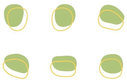 Organic blob shape design set Stock Illustration