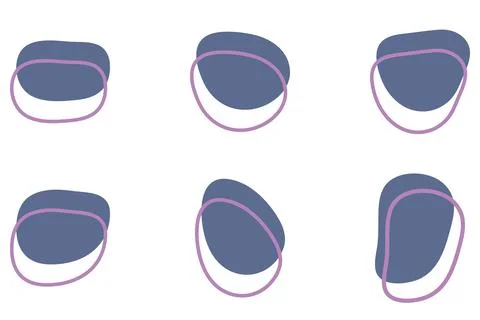 Organic blob shape design set Stock Illustration