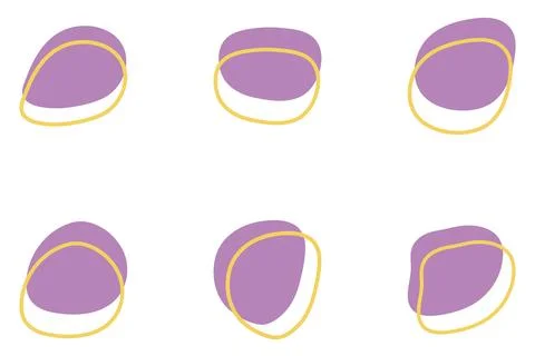Organic blob shape design set Stock Illustration