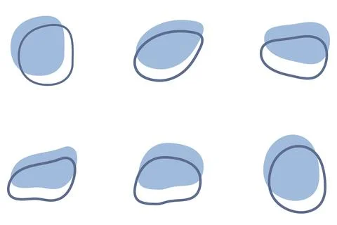 Organic blob shape design set Stock Illustration
