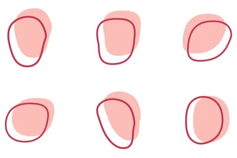 Organic blob shape design set Stock Illustration