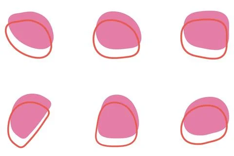 Organic blob shape design set Stock Illustration