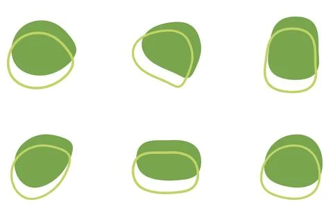 Organic blob shape design set Stock Illustration