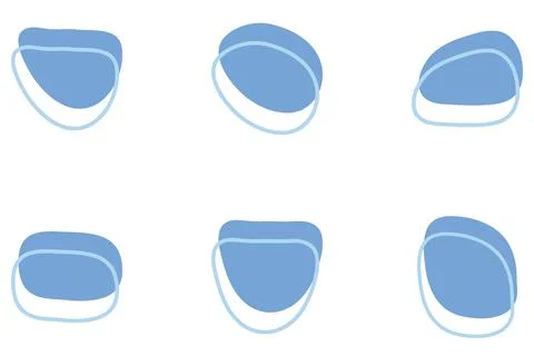 Organic blob shape design set Stock Illustration