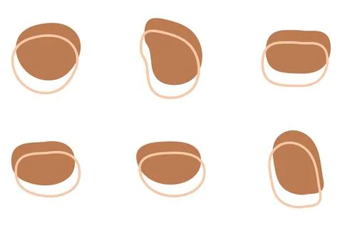 Organic blob shape design set Stock Illustration