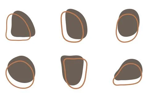 Organic blob shape design set Stock Illustration