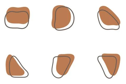 Organic blob shape design set Stock Illustration