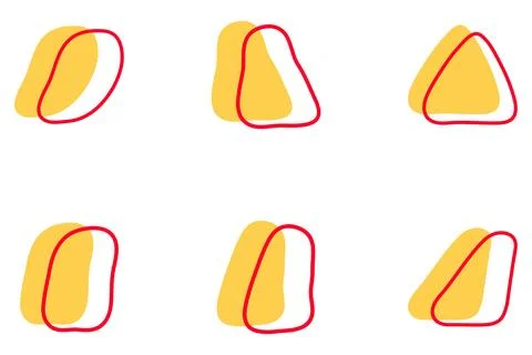 Organic blob shape design set Stock Illustration