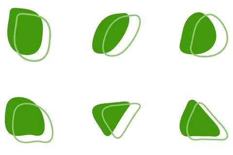 Organic blob shape design set Stock Illustration