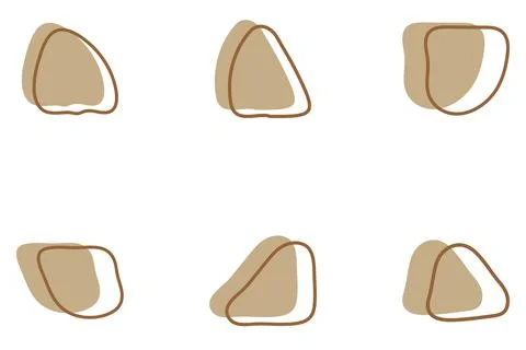 Organic blob shape design set Stock Illustration