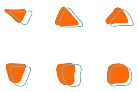 Organic blob shape design set Stock Illustration