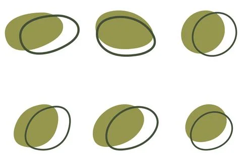 Organic blob shape design set Stock Illustration