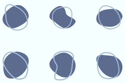 Organic blob shape design set Stock Illustration