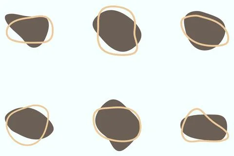 Organic blob shape design set Stock Illustration