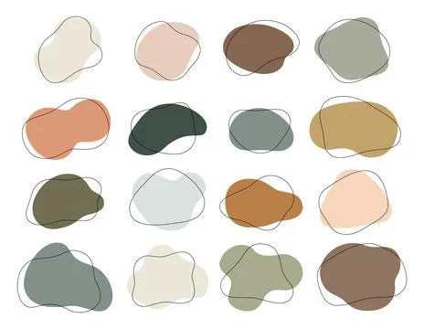 Organic blob shape hand drawn background. Illustrazione stock