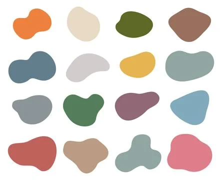 Organic blob shape hand drawn background. Stock Illustration