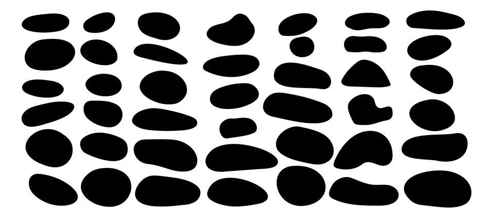 Organic blob shape with irregular form abstract vector illustration. Random oval Illustrazione stock