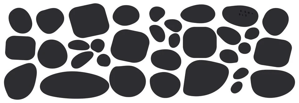 Organic blob shape with irregular form abstract vector illustration. Random oval Stock Illustration