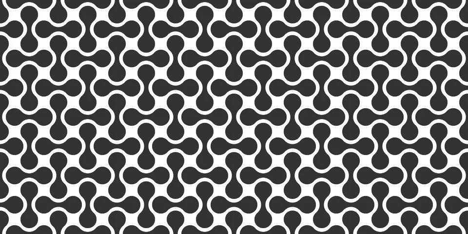 Organic Blob Waves Seamless Vector Pattern Stockillustratie