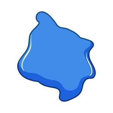 Organic blue liquid splash shape design element Stock Illustration