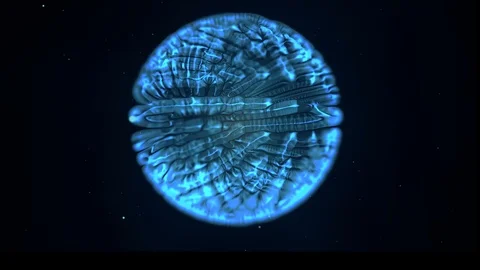 Organic blue sphere Stock Footage 112693619