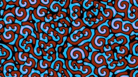 Organic Brain Pattern Multi Color Texture Background Loop II Stock Footage 244331024