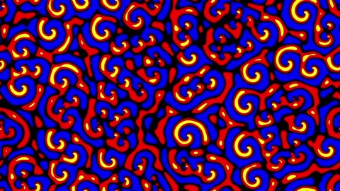 Organic Brain Pattern Multi Color Texture Background Loop I Stock Footage 244331025