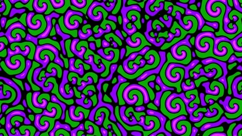Organic Brain Pattern Multi Color Texture Background Loop III Stock Footage 244331887