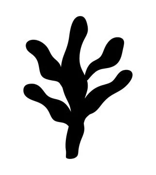 Organic branching silhouette icon vector illustration depicting natural growth Stock Illustration