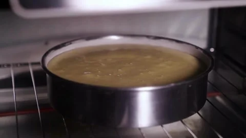 Organic bread baking in oven. Homemade fresh bread. Timelapse. Loaf is raised Video stock 336576423