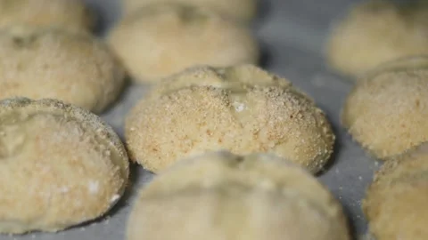 Organic bread baking in oven. Homemade fresh bread. Timelapse. Loaf is raised Vídeo Stock 336576661