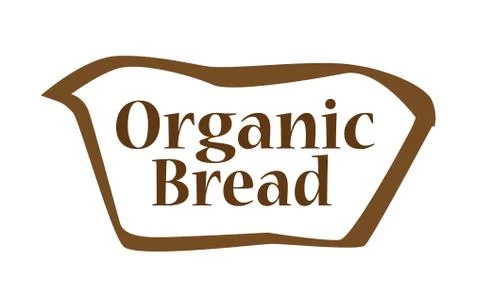 Organic Bread Outline Shape Stock Illustration