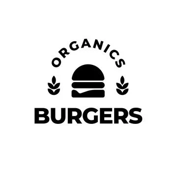 Organic Burger Logo Stock Illustration