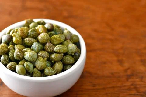 Organic capers Stock Photos