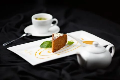 Organic carrot cake Stock Photos
