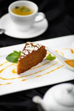 Organic carrot cake Stock Photos
