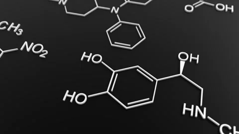 Organic chemistry structure formula 3d representation Video stock 249550945
