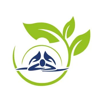 Organic Chiropractic Logo Design Vector illustration Human backbone Pain Logo Sp Stock Illustration