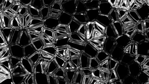 Organic Chrome Cellular Pattern Animation - Abstract Background 4K 스톡 동영상 331109952